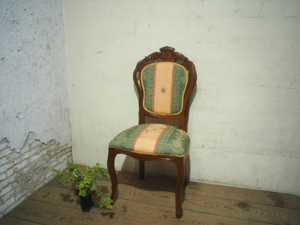 売れ筋】 椅子 タJ0474◇②クラシックなデザインの素敵な古い木製