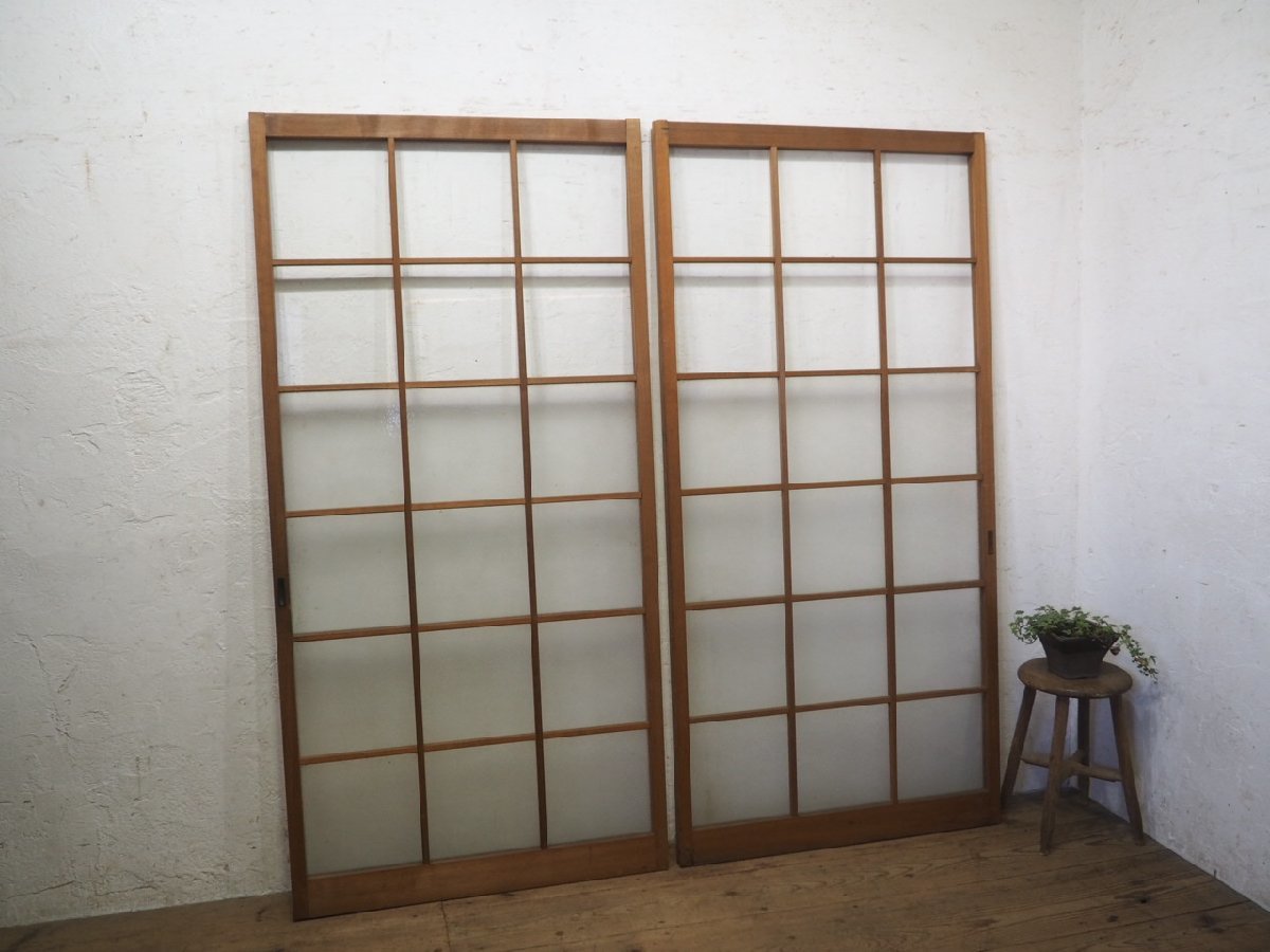数々のアワードを受賞】 タM0686◇【H179cm×W87cm】×2枚◇格子デザイン