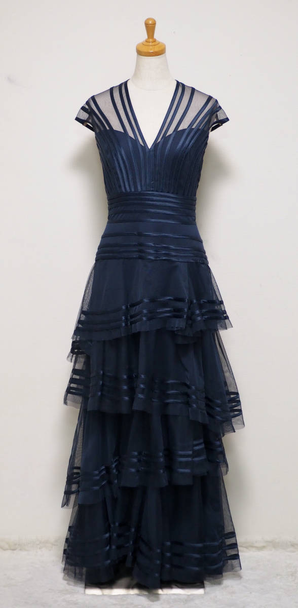 現金特価】 TADASHI SHOJI タダシショージ NAVY ロングフォーマル