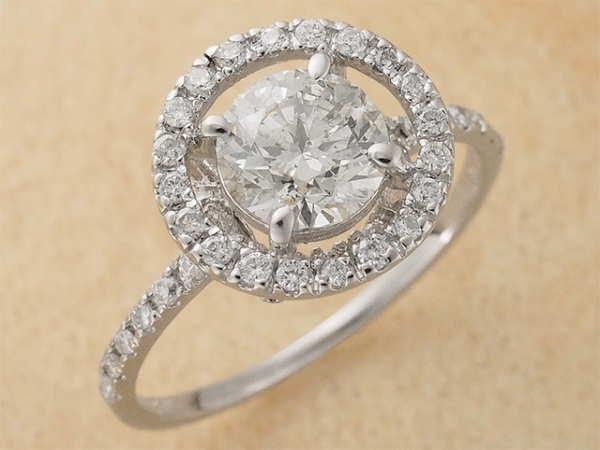 最安 1Pダイヤ/1.015ct ダイヤモンド/0.30ct デザイン リング Pt900 12