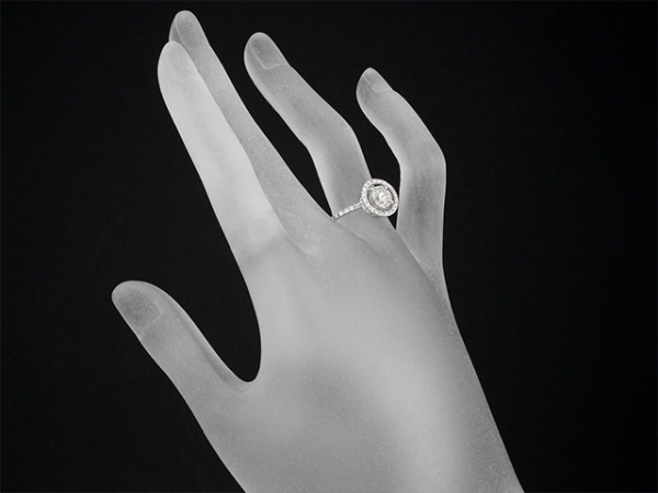 最安 1Pダイヤ/1.015ct ダイヤモンド/0.30ct デザイン リング Pt900 12