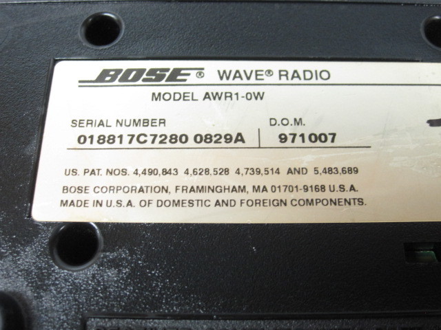 ヤフオク! - K3043M BOSE ボーズ AWR1-0W ウェーブラジオ WAV