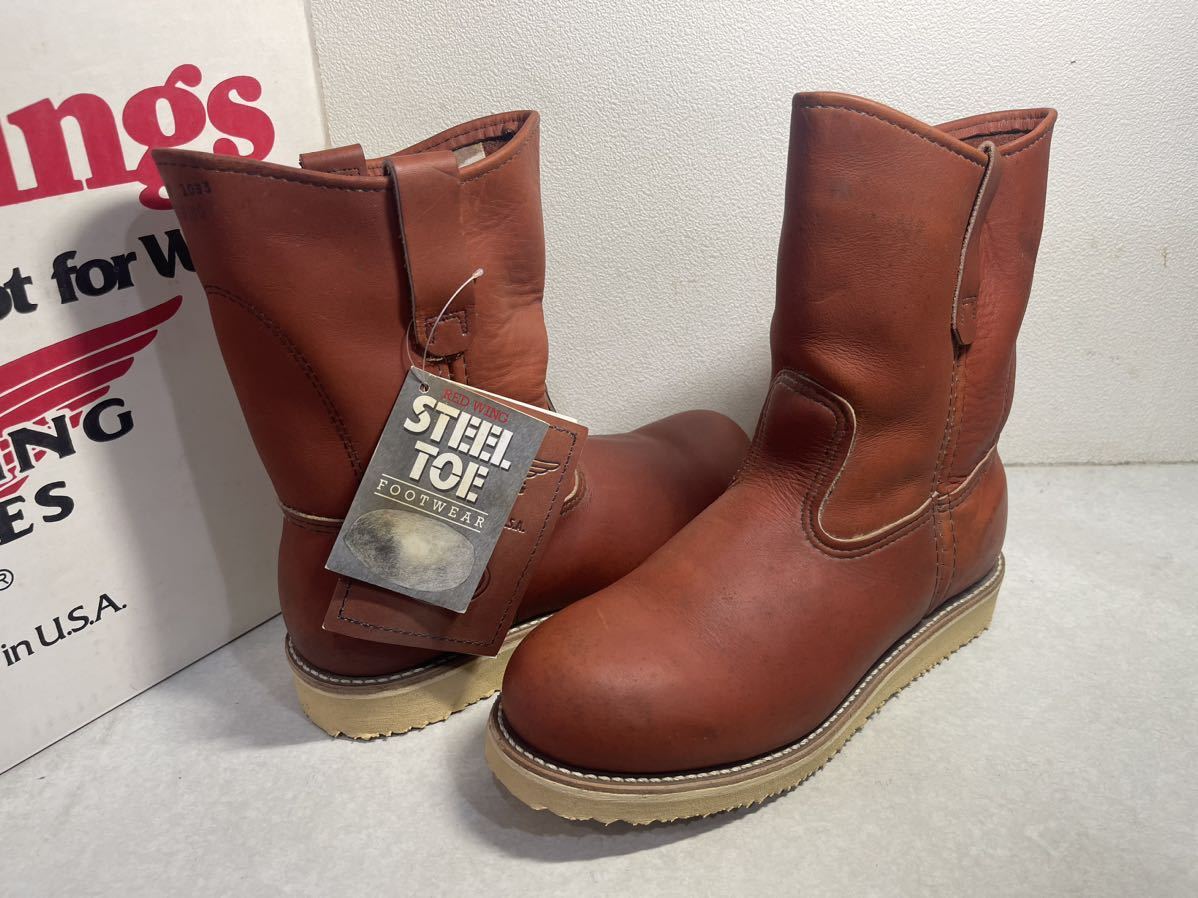 REDWING レッドウィング 2276 ペコス 赤茶 オロラセット スチールトゥ PT91 93年製 US7 1/2 D 未使用 DEADSTOCK