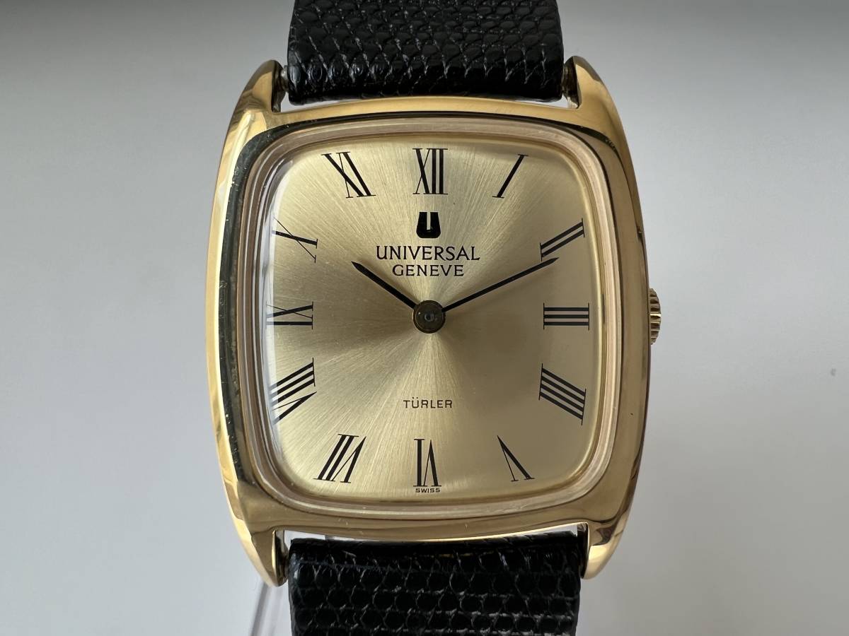 Y6稼働品 UNIVERSAL GENEVE ユニバーサルジュネーブ TURLER Wネーム