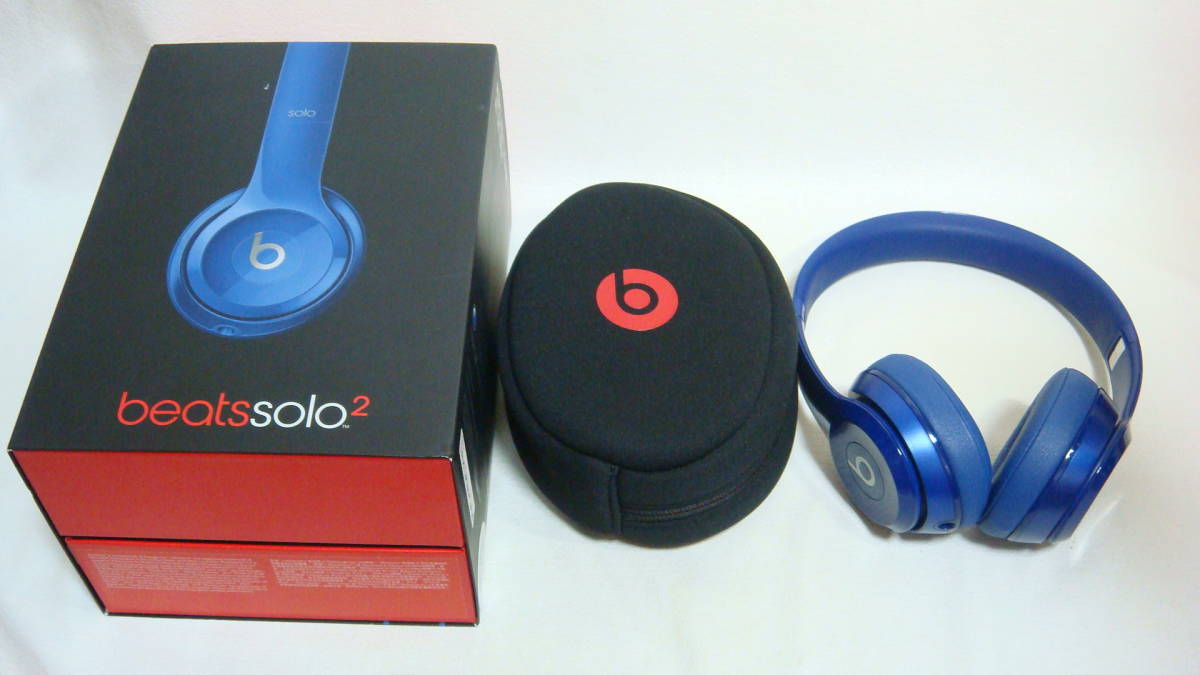 1日元開始Beats by Dr.Dre Solo2密封入耳式耳機藍B0518 原文:1円スタート Beats by Dr.Dre Solo2 密閉型オンイヤーヘッドホン ブルー B0518