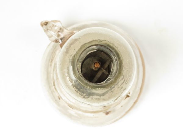【5400】戦前保証　古いガラス　豆火屋　オイルランプ（初品・買取品）_画像5