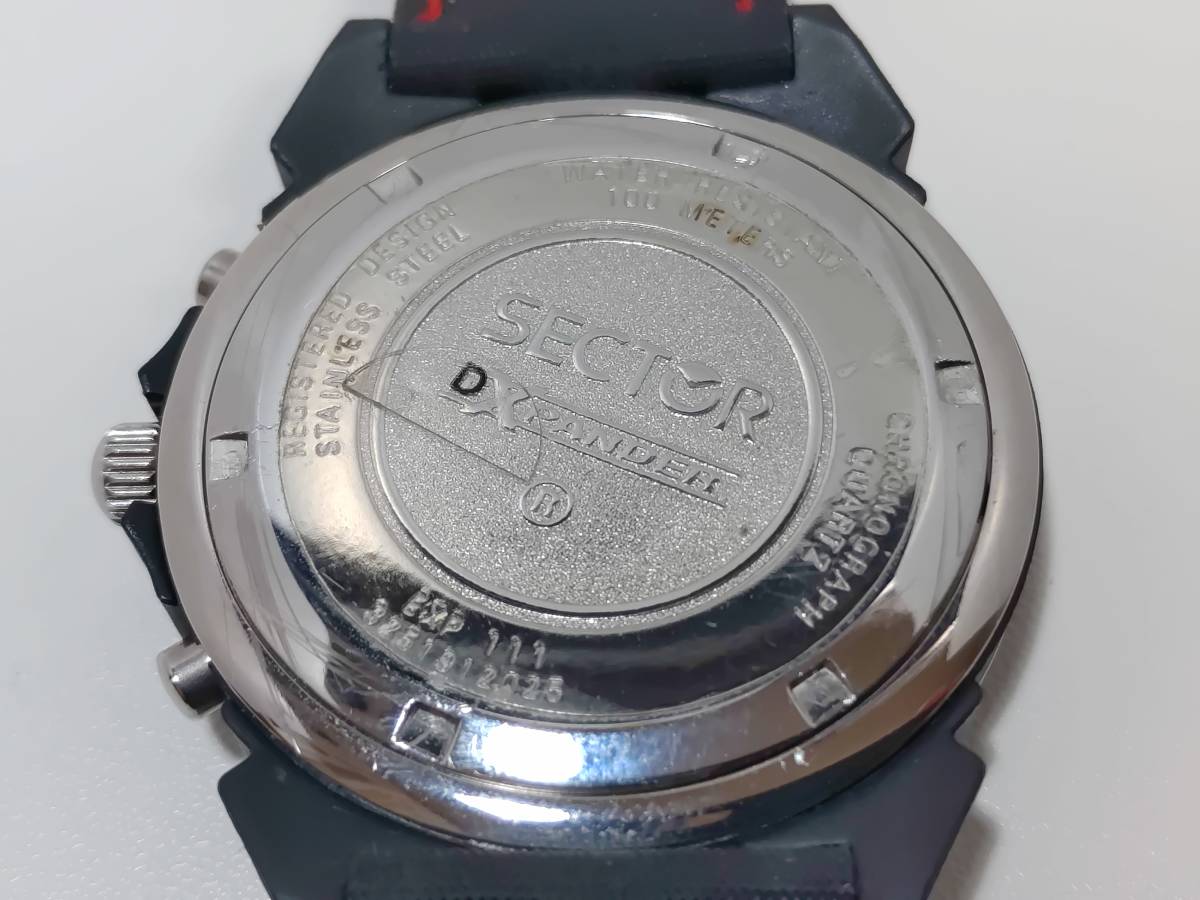 SECTOR EXP 111 セクター　エキスパンダー クロノグラフ タキメーター 腕時計　クオーツ【極美中古】_画像5
