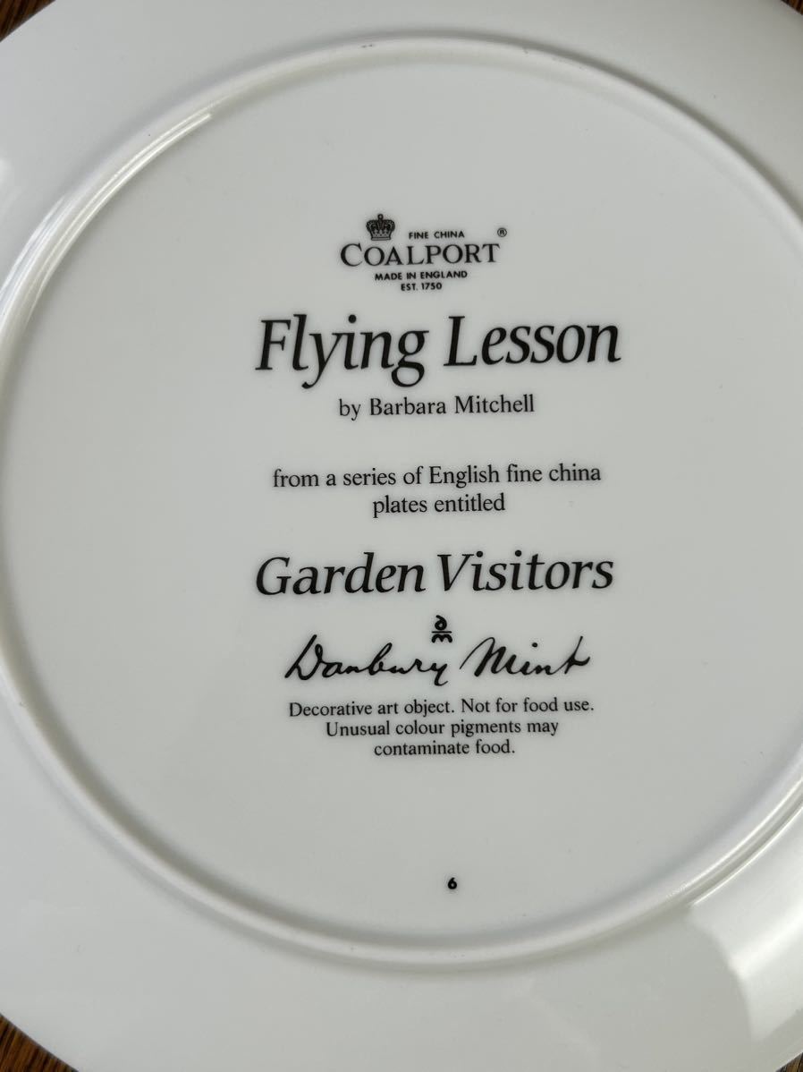イギリス　英国　コールポート　Coalport「Flying Lesson」by Barbara Mitchell 雀　すずめ　絵皿　飾り皿　プレート_画像10