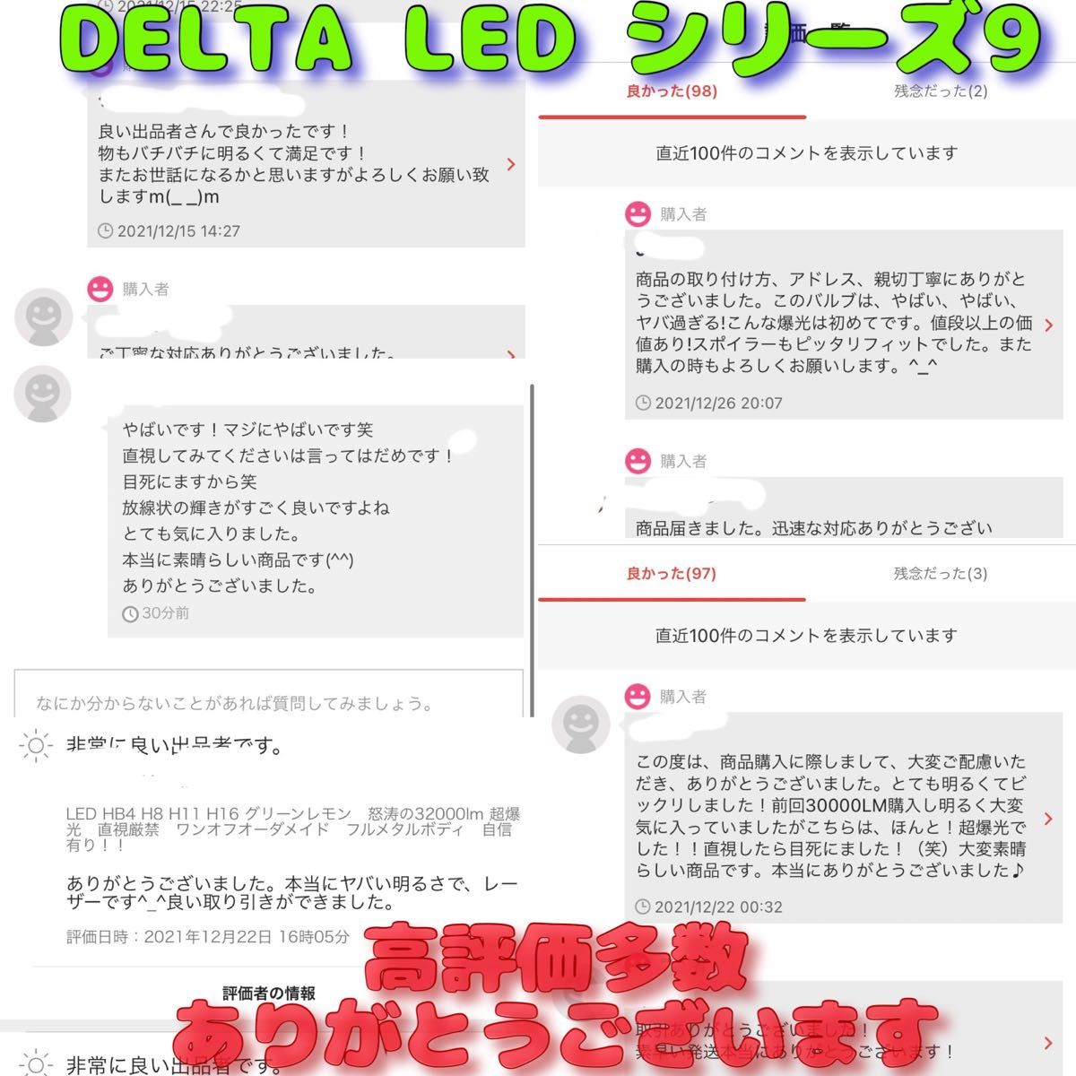 LED HB4 H8 H11 H16  イエロー　超爆光　ワンオフ　シリーズ9 ブォグで走る！