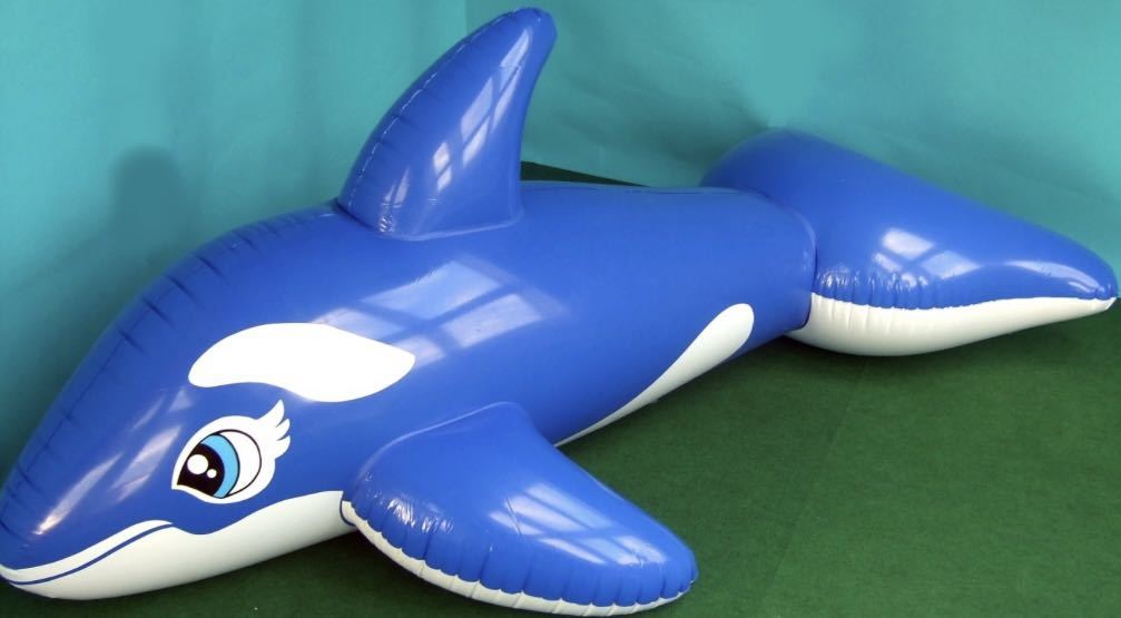 シャチ ブルー ツヤあり フロート 空気ビニール風船 浮き輪 レア シャチ ブルー ツヤあり フロート 空気ビニール風船 浮き輪 レア
