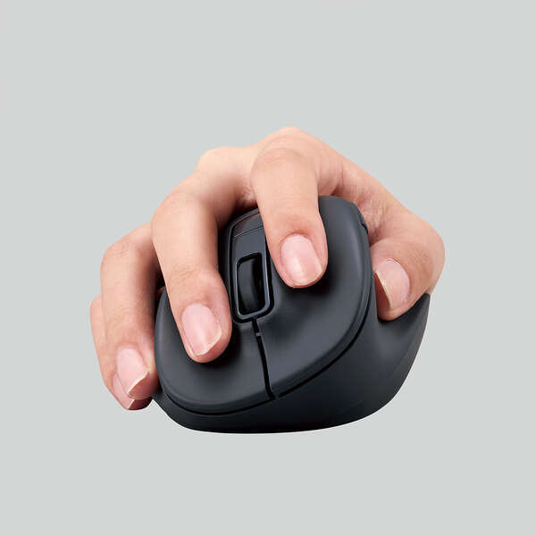 Bluetooth5.0 5ボタンマウス [EX-G] 静音設計/抗菌/右手専用/Mサイズタイプ 医師との共同開発により究極の握り心地を実現: M-XGM30BBSKBK_画像5