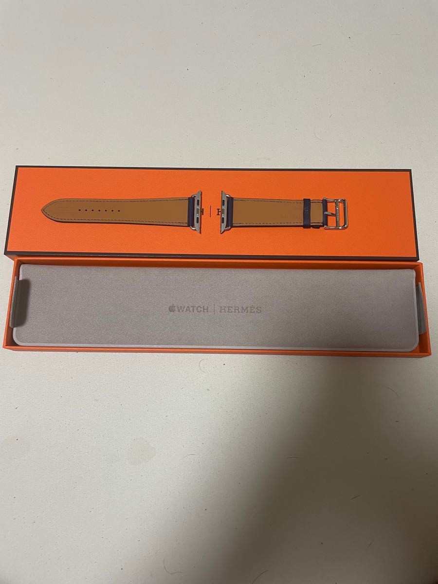 新品未使用 Apple Watch HERMES アップルウォッチ エルメス レザーベルト ネイビー 紺 NAVY 