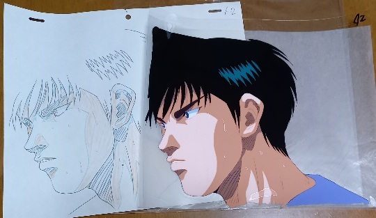 セル画+直筆 カラー下絵 指示書付 流川楓 湘北 スラムダンク SLAMDUNK