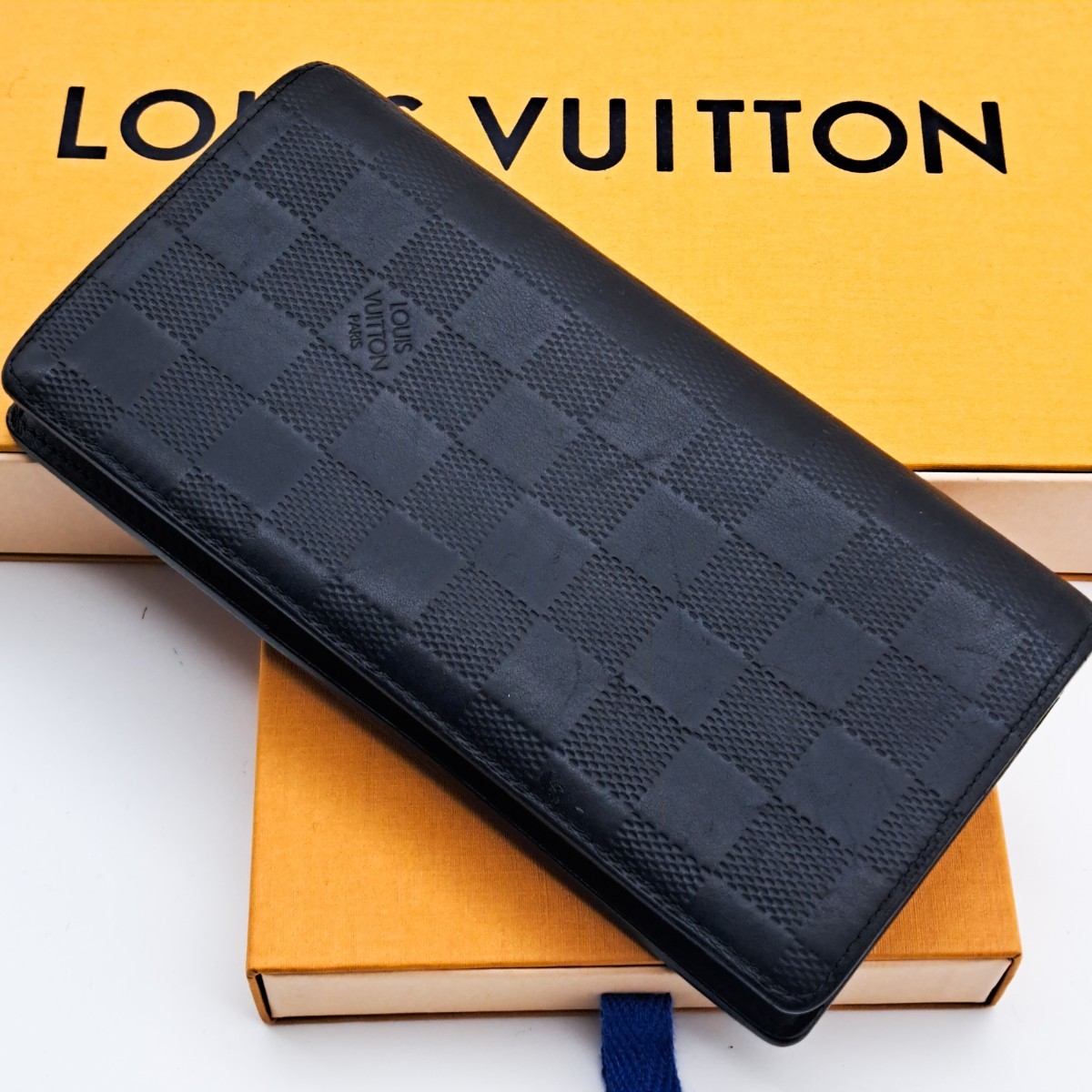 グランドセール VUITTON【極上美品】 LOUIS ダミエアンフィ二 メンズ長