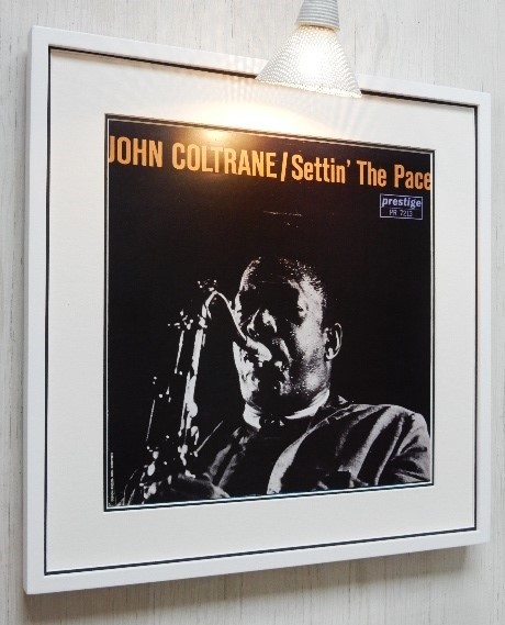 ジョン・コルトレーン/LPジャケ・ポスター額装/John Coltrane/Settin’The Pace /ジャズ レジェンド/インテリア/Jazz アルバム アート