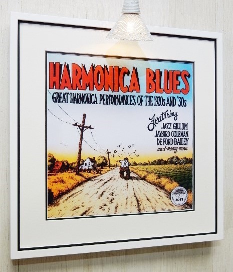 Harmonica Blues/1920ｓ コンピ・レコジャケ ポスター 額装//Robert Crumb/ロバート クラム/アメコミ/Yazoo/ブルースハープ/Blues Harp