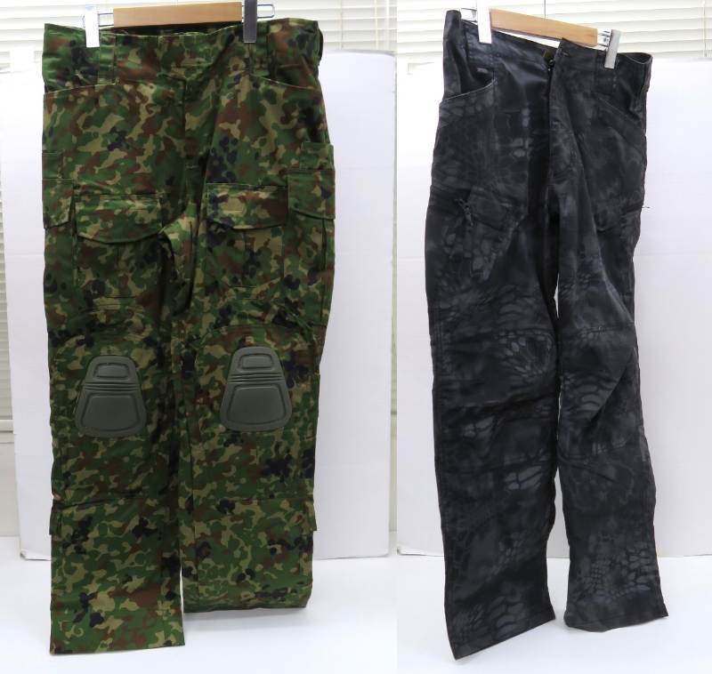 072B550☆【ジャンク品】迷彩服 11着 セット (上着4着 パンツ7着) の