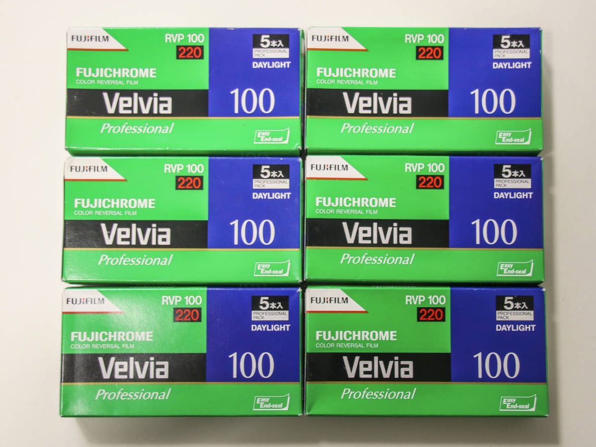 富士フイルムVelvia 100 120 RVP100 220 5本入り6箱ブロニーカラー