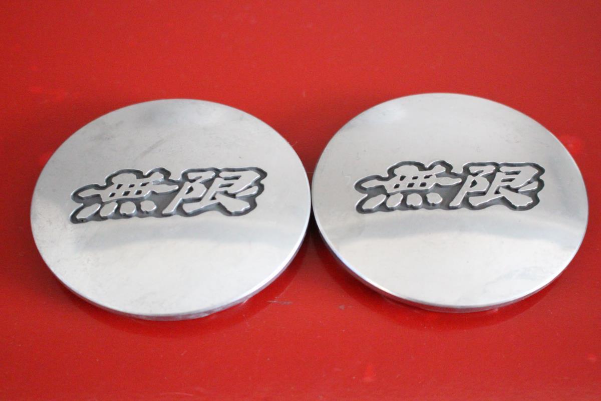 2枚 無限 MR-5 ムゲン MUGEN 社外 中古 ホイール センタープレート センターカバー エンブレム オーナメント cap_画像1