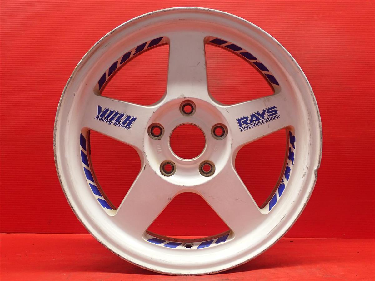 単品 社外 ホイール 1本 絶版デザイン RAYS レイズ VOLK RACING ボルクレーシング TE37 5本スポーク 7J-16 PCD114.3 5穴 +42 ハブ73 ja16