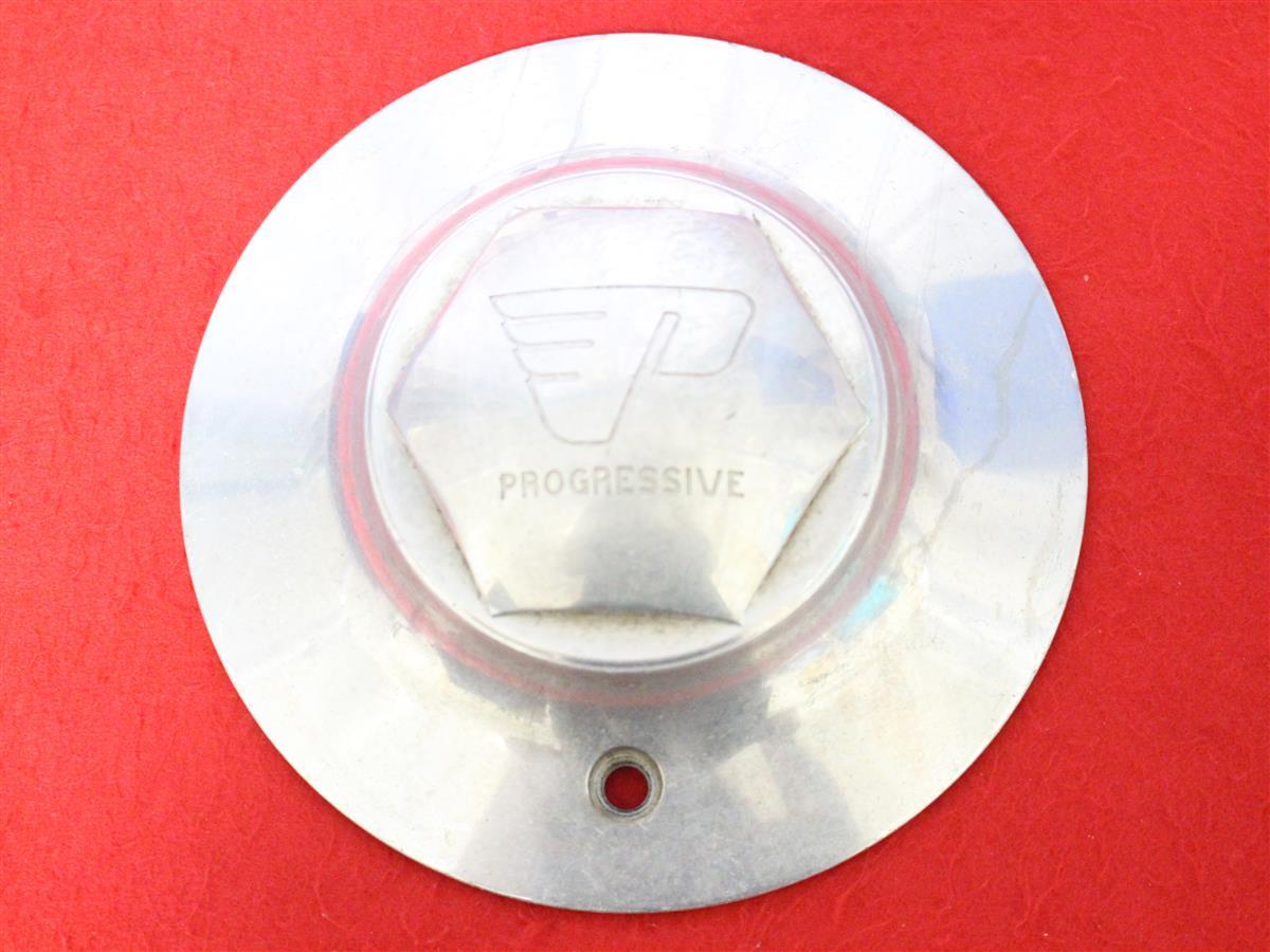 1枚 PROGRESSIVE 社外 中古 ホイール センタープレート センターカバー エンブレム オーナメント cap_画像1