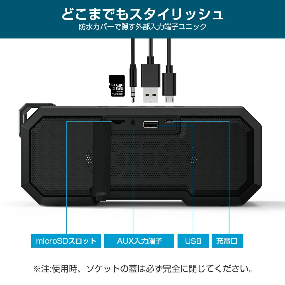  speaker bluetooth speaker Bluetooth speaker wireless speaker bluetooth waterproof speaker 12 hour continuation reproduction 2 pcs connection 