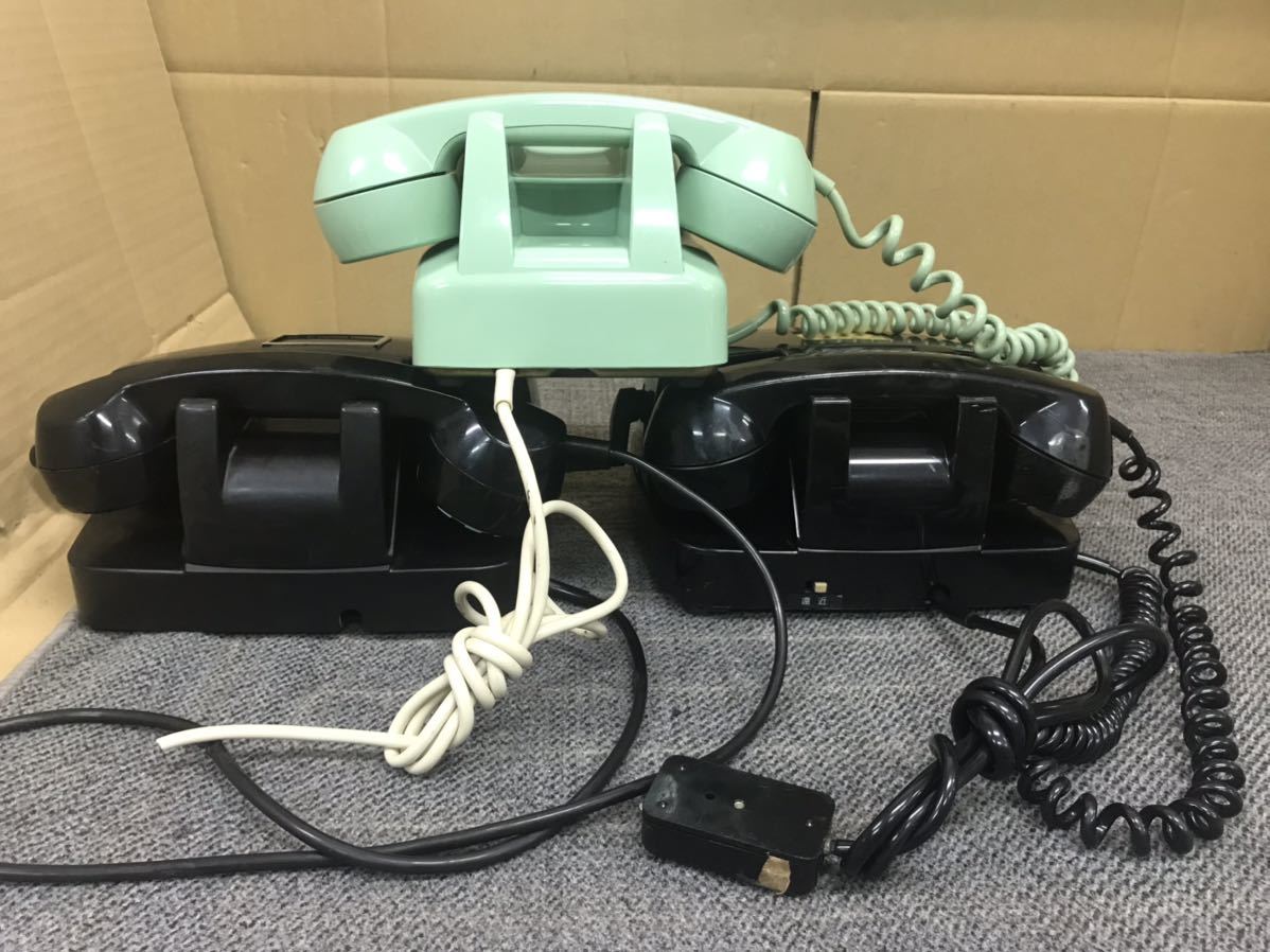 当時物 41-M/601形磁石式手回し式電話機、601-A2L 3台セット、現状品未確認現状品シャック品の画像6