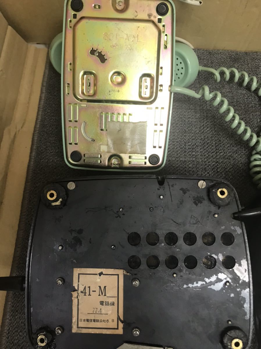 当時物 41-M/601形磁石式手回し式電話機、601-A2L 3台セット、現状品未確認現状品シャック品の画像9