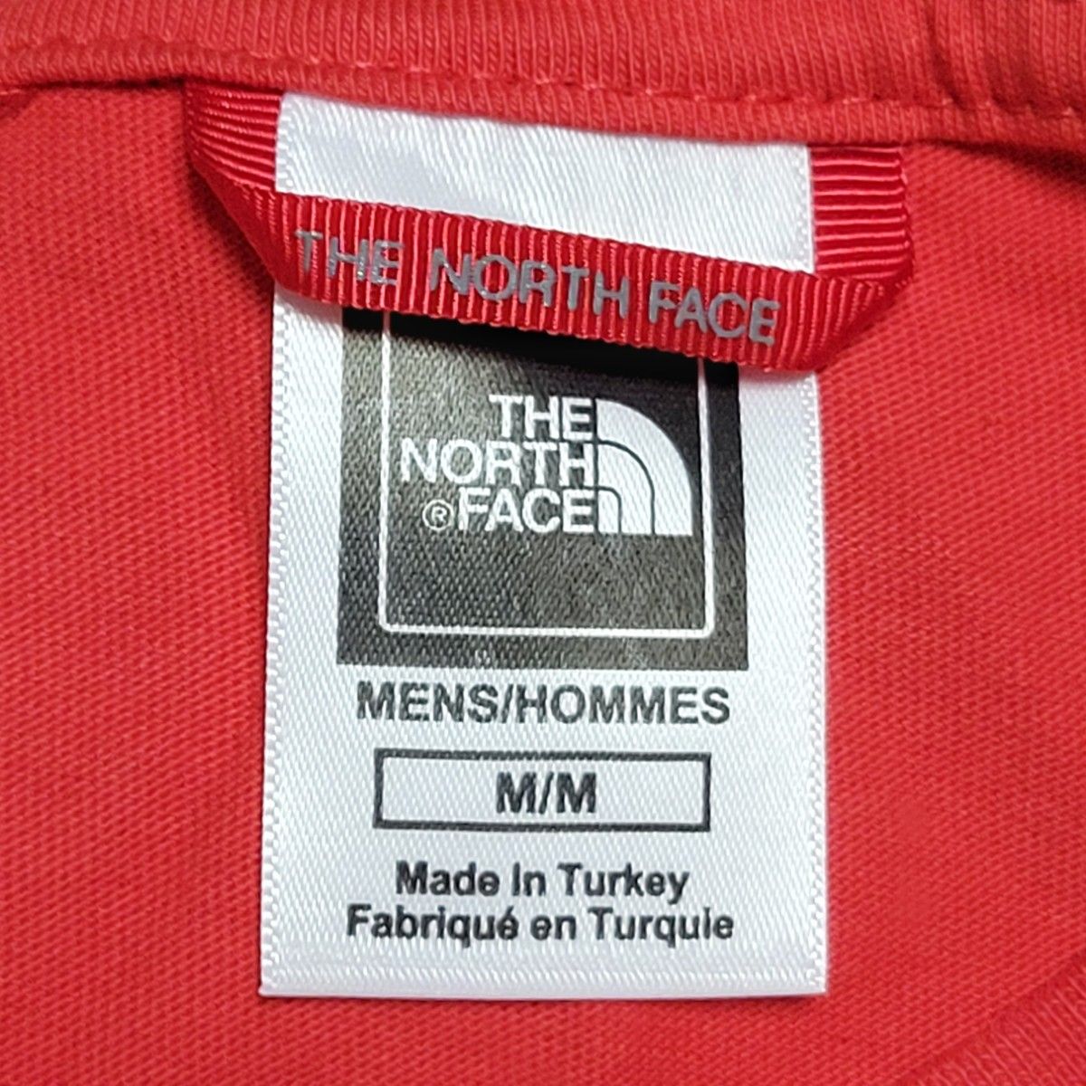 【THE NORTH FACE】綿100％ BOXロゴプリント バックロゴ 赤 ノースフェイス ビッグTシャツ