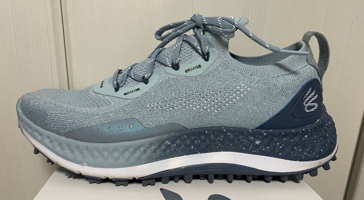 UA☆UNDER ARMOUR☆アンダーアーマー☆カリー チャージド スパイクレス☆Harbor Blue☆Gray☆25㎝☆ 3025072_画像7