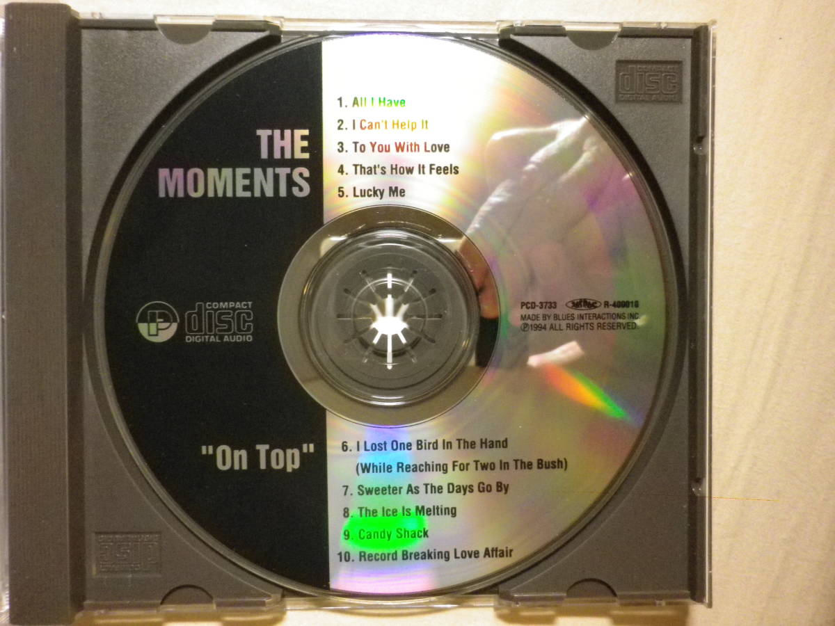 『The Moments/On Top(1971)』(1994年発売,PCD-3733,廃盤,国内盤帯付,日本語解説付,All I Have,I Can't Help It,That's How It Feels,Soul)_画像3