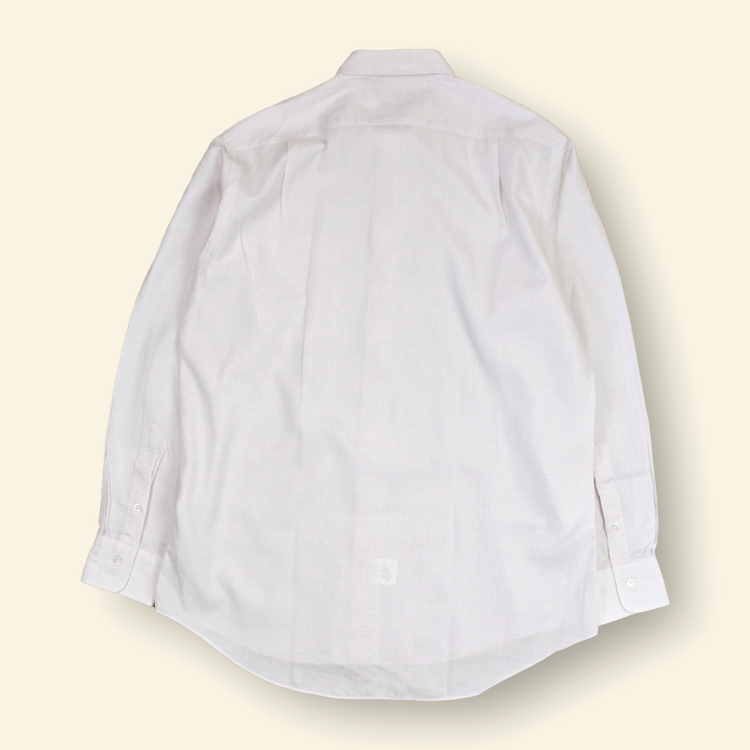 三陽商会 日本製 バーバリー ロンドン 100番双糸 コットン ビジネスシャツ レギュラーカラー ドレスシャツ 39-84_画像2
