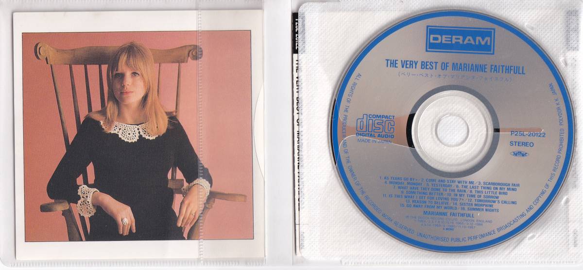 Marianne Faithfull / The Very Best Of Marianne Faithfull / CD / Deram P25L-20122 *日本盤　マリアンヌ・フェイスフル_画像3