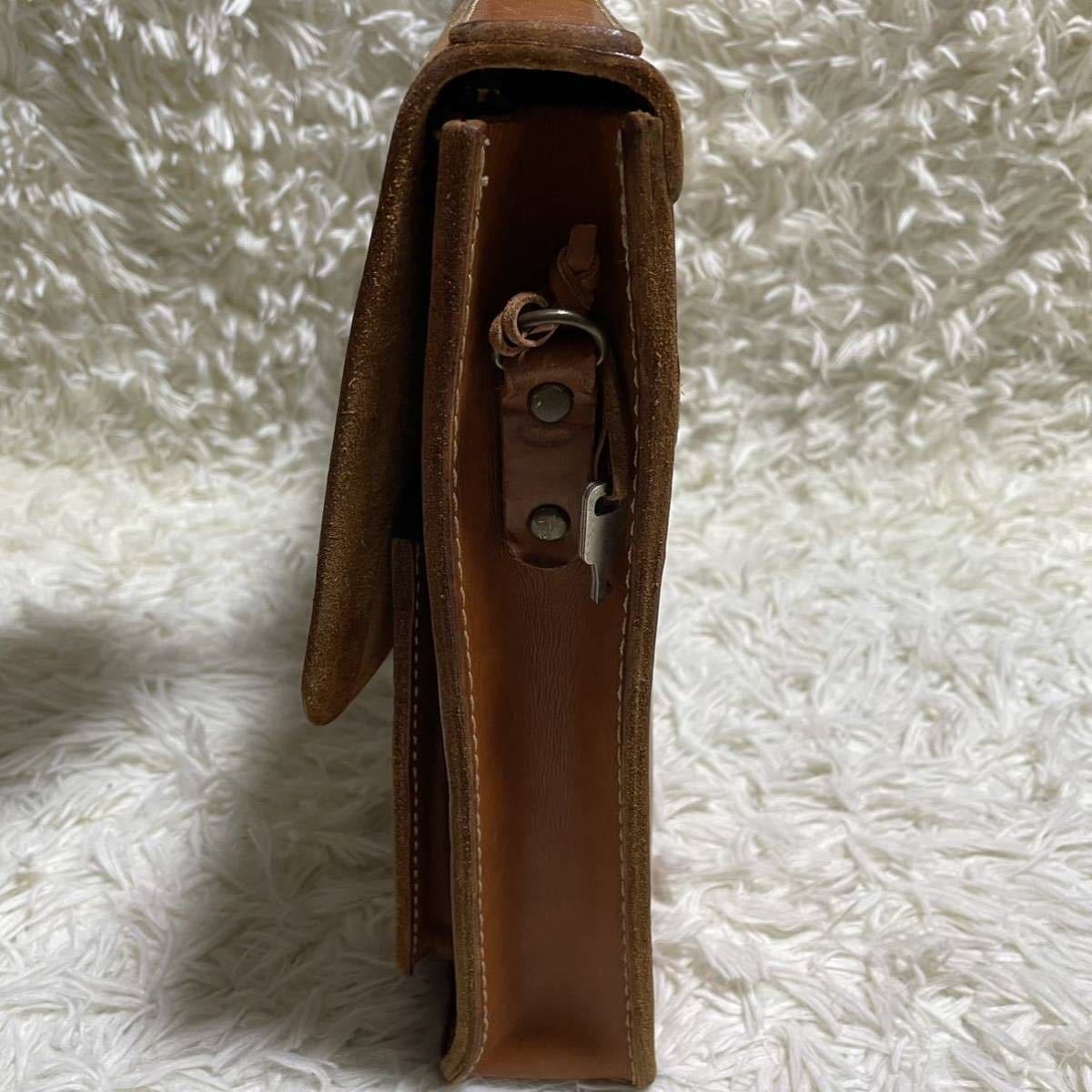 1円 極美品 HERZ ヘルツ ブリーフケース ビジネスバッグ ショルダー