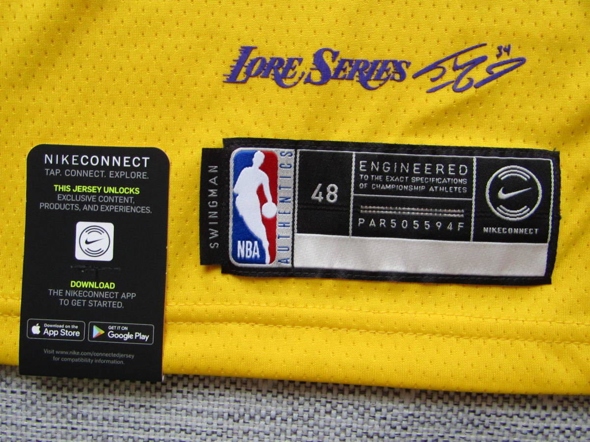 美品 スウィングマン NBA LAKERS レブロン・ジェームズ NIKE製 SWINGMAN ジャージ　ユニフォーム ナイキ ゲームシャツ レイカーズ_画像6