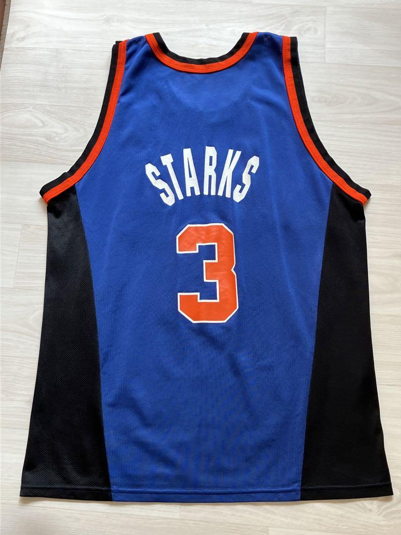 ★希少 NBA STARKS #3 ジョン・スタークス KNICKS ニューヨーク・ニックス Champion チャンピオン ヴィンテージ  ユニフォーム シャツ