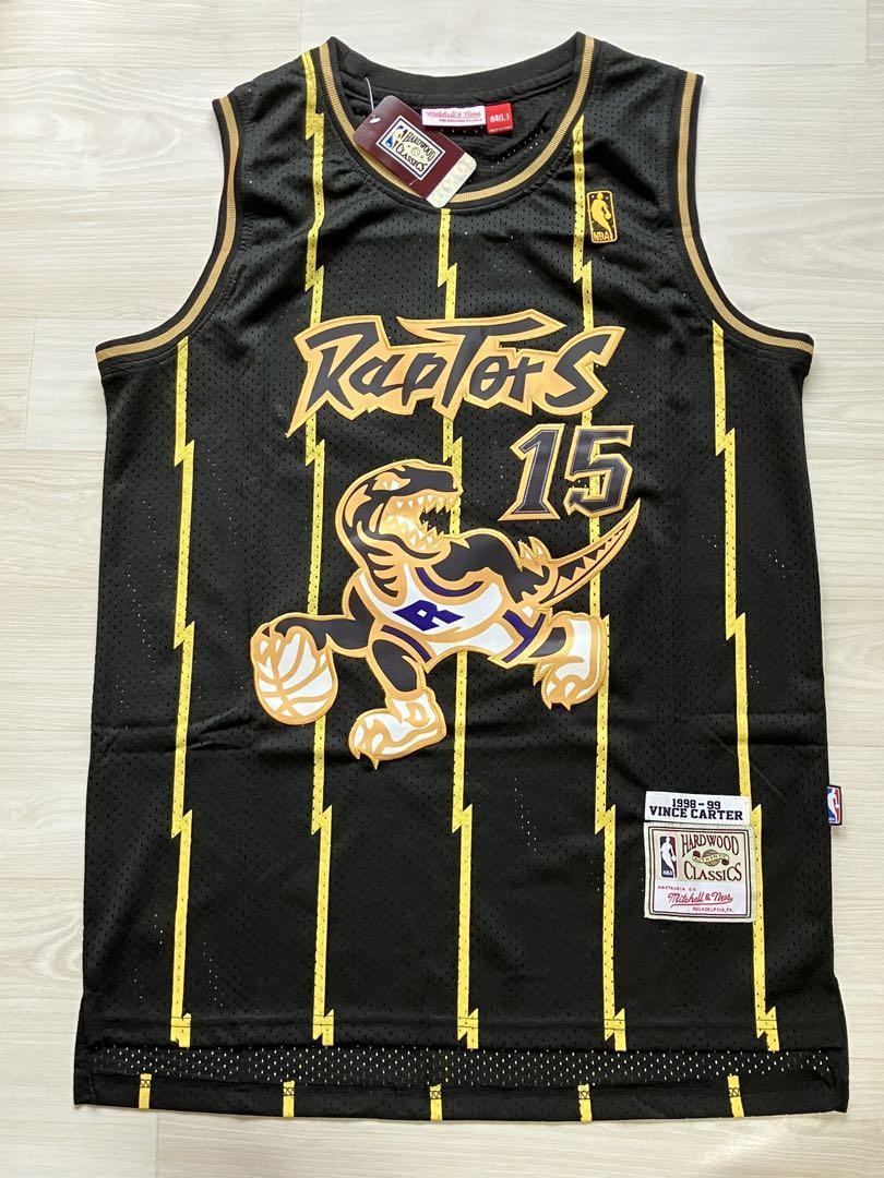 【未使用品】NBA RAPTORS　CARTER #15 ビンス・カーター　トロント・ラプターズ　ユニフォーム ゲームシャツ　ジャージ　刺繍　XL 黒　美品