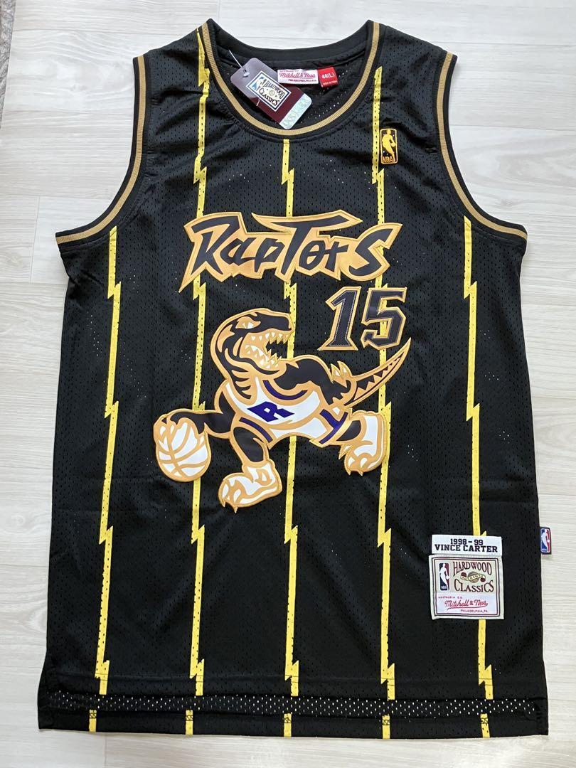 【やや訳あり】NBA RAPTORS　CARTER #15 ビンス・カーター　トロント・ラプターズ　ユニフォーム ゲームシャツ　ジャージ　刺繍　黒　L