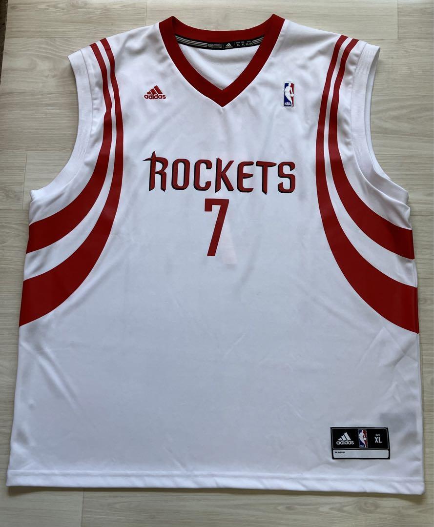 【希少】 NBA ジェレミー・リン LIN #7 ROCKETS ヒューストン・ロケッツ adidas アディダス ユニフォーム ジャージ バスケ XL　美品　白_画像1