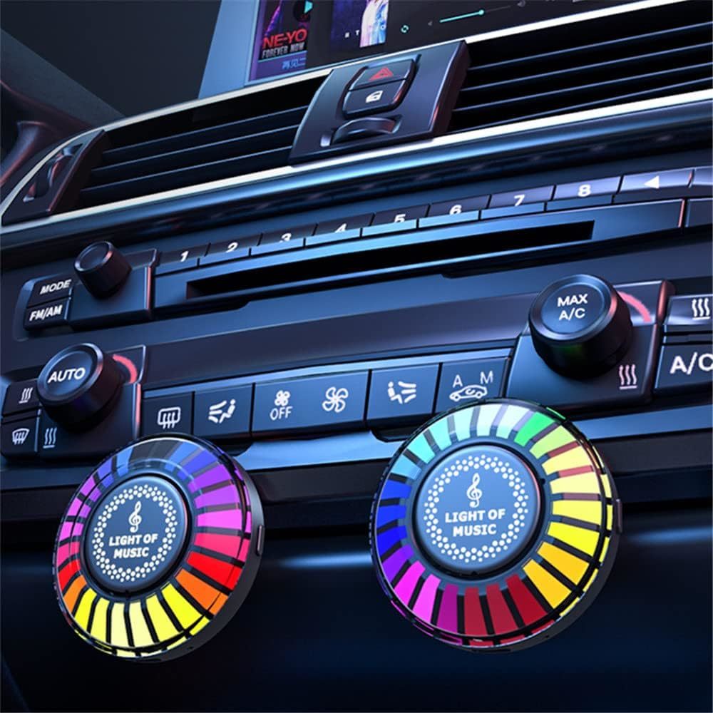 2個 AUSTYLCO LEDテープライト 車載雰囲気ライト 強力な磁気吸着 多色に切替 サウンドセンサー内蔵 音による変色 高輝_画像2