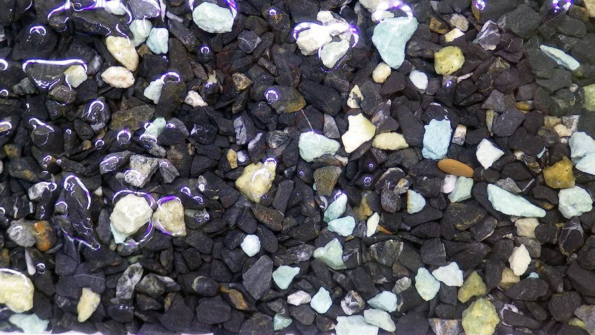 ブラックミックス テトラ (Tetra) メダカ ラクラクお手入れ砂利 ブラックミックス 1キログラム 砂利 底砂 アクアリウム の画像2
