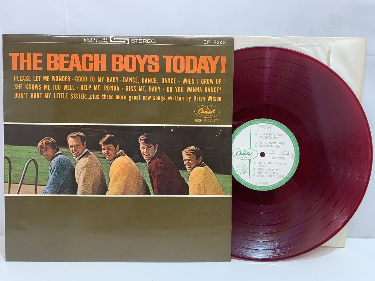 9 ガリ盤 見本盤 BEACH BOYS TODAY CP 7243 赤盤 1800円 LP レコード