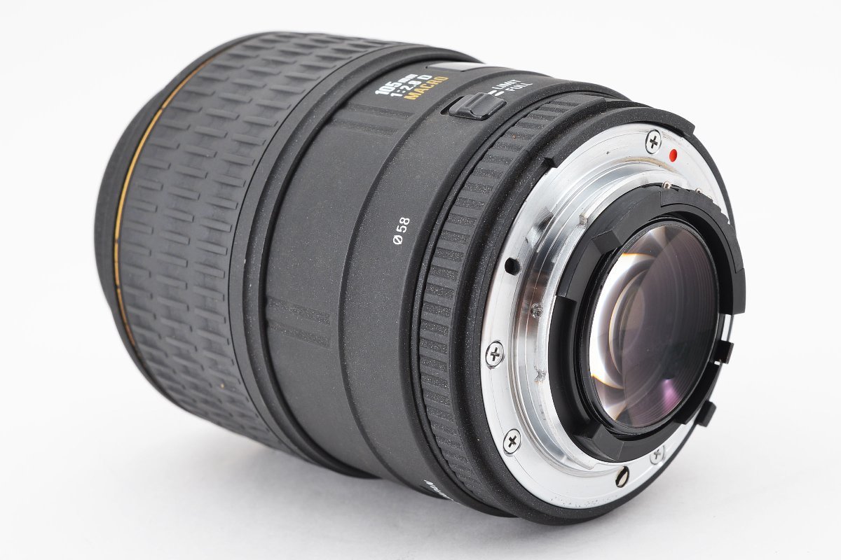 Sigma 105mm F/2.8 D EX Macro マクロ Nikon Fマウント [現状品] 元箱 ソフトケース レンズフード付き_画像6