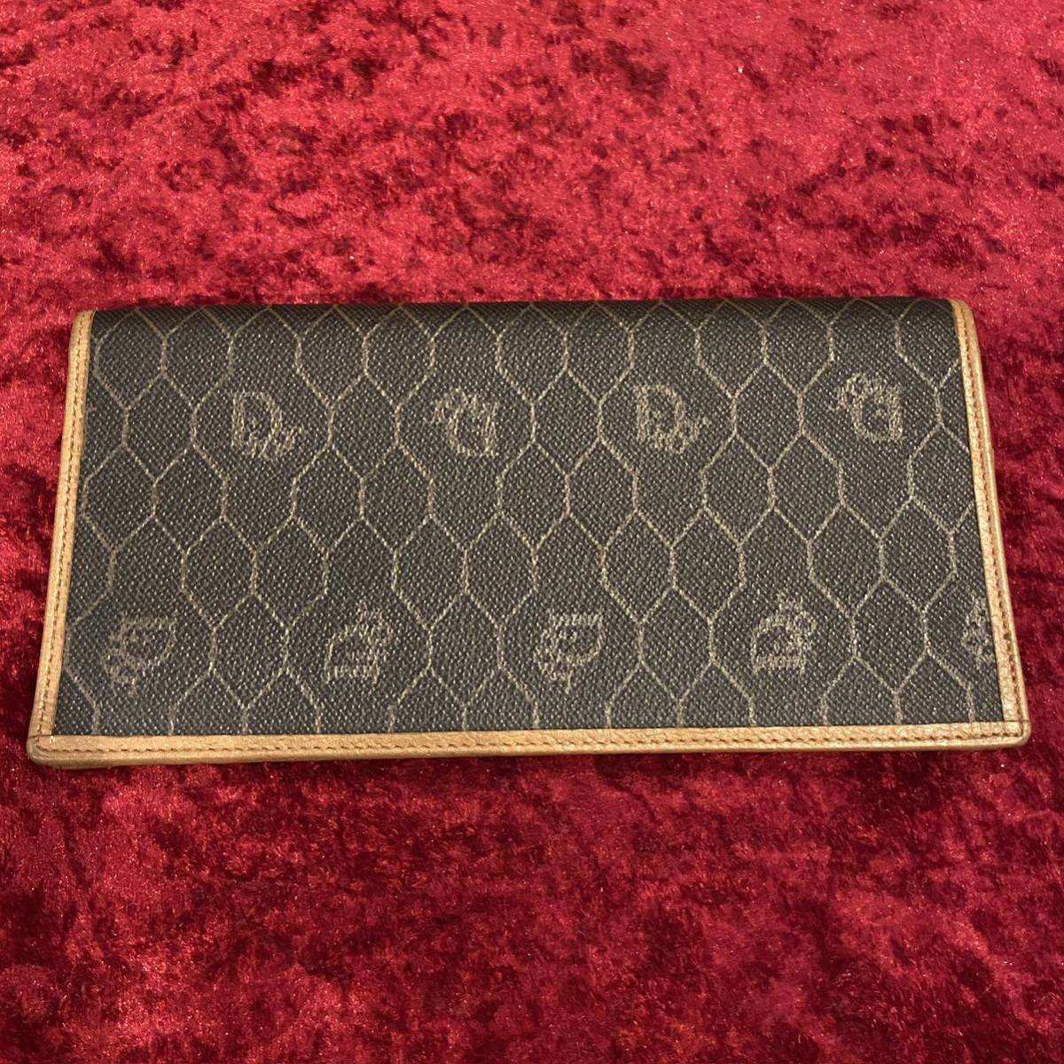 美品 vintage Dior クリスチャンディオール 網模様 長財布 二つ折り_画像2