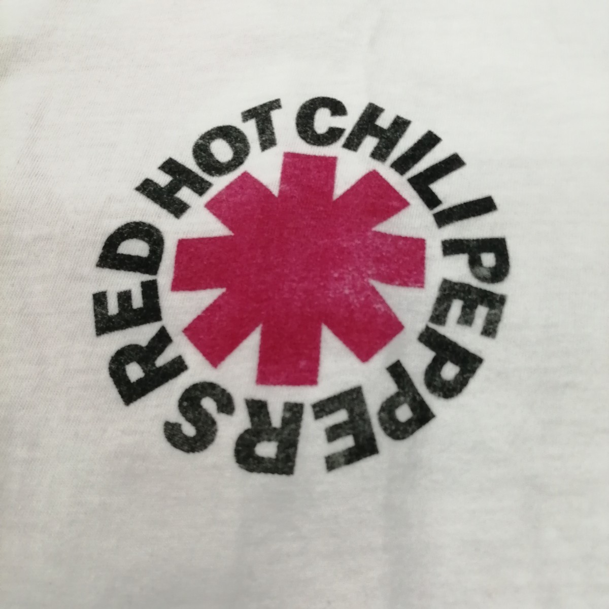 C08 バンドTシャツ　レッドホットチリペッパーズ　ロゴマークT　白　TED HOT CHILLIPEPPERS_画像3