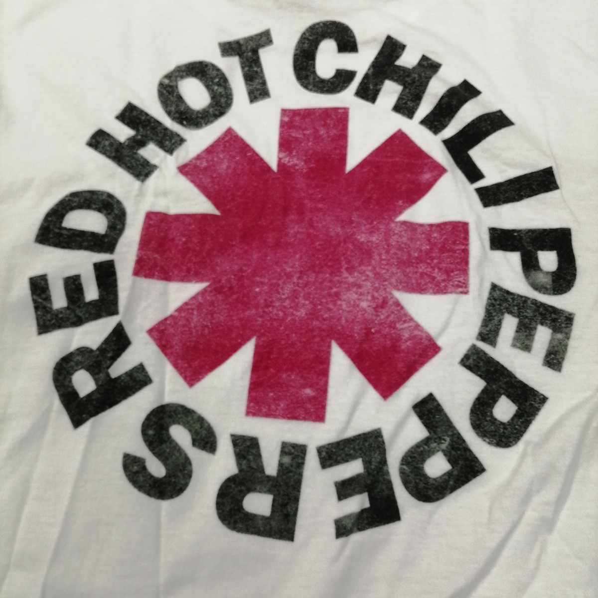 C08 バンドTシャツ　レッドホットチリペッパーズ　ロゴマークT　白　TED HOT CHILLIPEPPERS_画像6