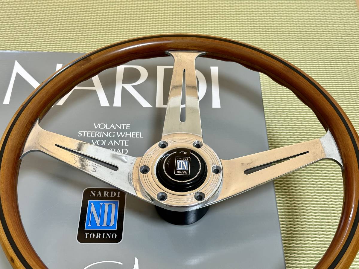 【送料無料】ナルディ クラシック サイドスポーク ウッド ステアリング NARDI 旧車 36.5 ランクル NA6 ロードスター ジムニー ハンドルの画像4