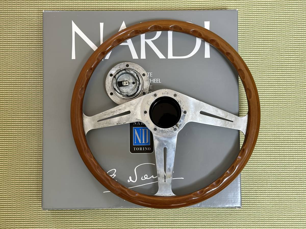 【送料無料】ナルディ クラシック サイドスポーク ウッド ステアリング NARDI 旧車 36.5 ランクル NA6 ロードスター ジムニー ハンドルの画像6