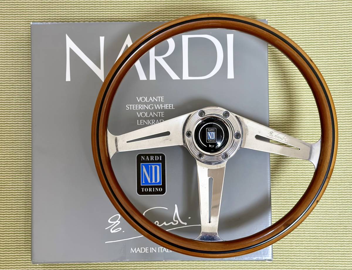 [ free shipping ] Nardi Classic side spoke wooden steering wheel NARDI old car 36.5 Land Cruiser NA6 Roadster Jimny steering wheel 