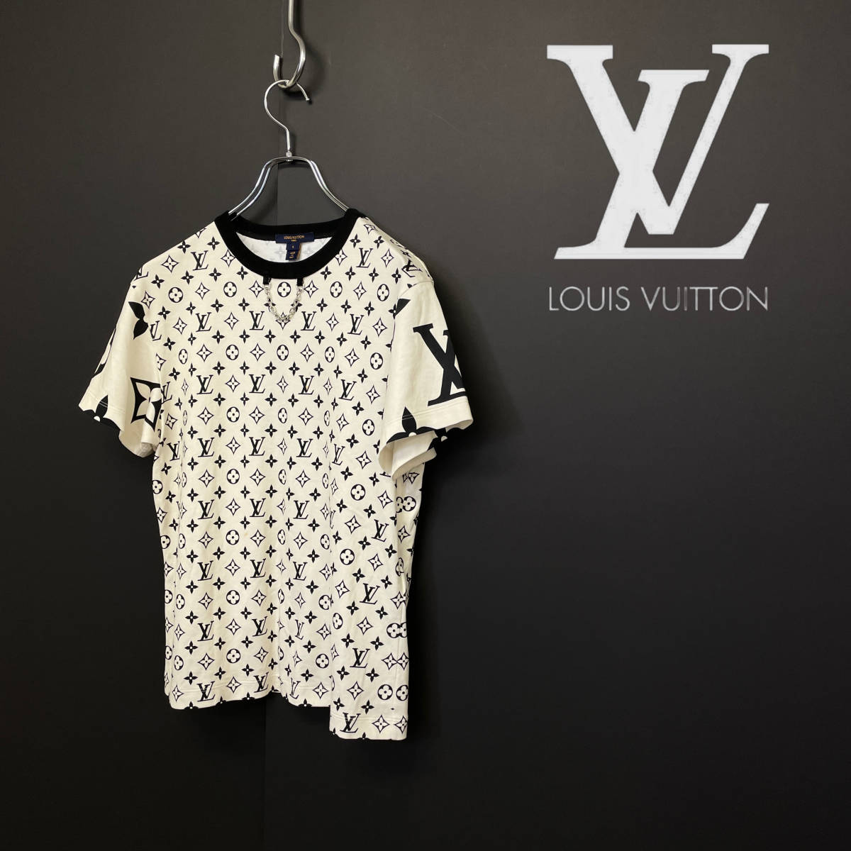 2021AW LOUIS VUITTON ルイヴィトン ミックスモノグラム チェーン Tシャツ size XS 国内正規品 RW212W GR5 FLTS25 813055_画像1